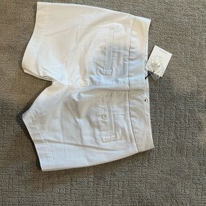 Calvin Klein white shorts.